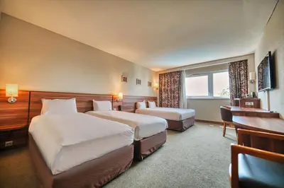Un ou plusieurs lits dans un hébergement de l'établissement Kyriad Prestige Mulhouse - Basel