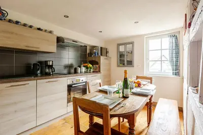 Cuisine ou kitchenette dans l'établissement Gite Chez Marcel