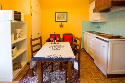 Cuisine ou kitchenette dans l'établissement Gites Les Cépages