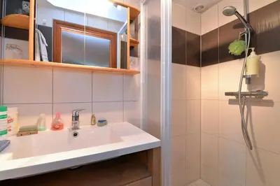 Salle de bains dans l'établissement Gites ou Chambres d'hôtes à la ferme