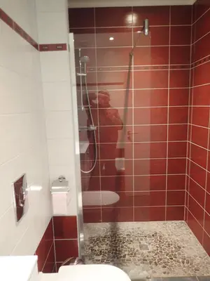 Salle de bains dans l'établissement Les gîtes de la Tour, appartement 