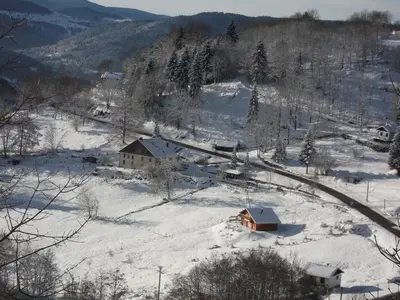 L'établissement La Ferme du Vieux Sapin en hiver