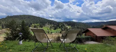 Paysage naturel près de le chalet