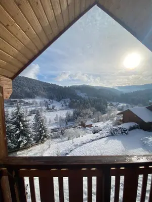 Paysage naturel près de le chalet