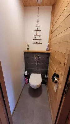 Salle de bains dans l'établissement Chalet de la Grimpette au coeur de Gérardmer