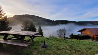 Paysage naturel près de le chalet