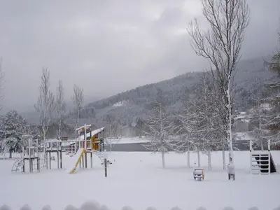 L'établissement Camping Base de Loisirs du Lac de la Moselotte en hiver