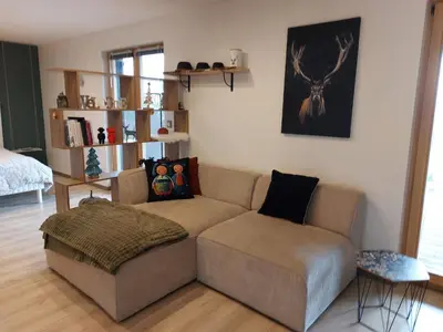 Un ou plusieurs lits dans un hébergement de l'établissement Le chalet de cathy