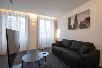 Coin salon dans l'établissement BORD EAU Guest House