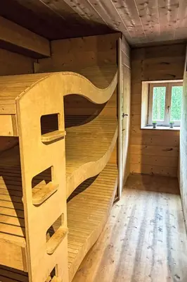 Un ou plusieurs lits dans un hébergement de l'établissement Holiday Home Escher by Interhome