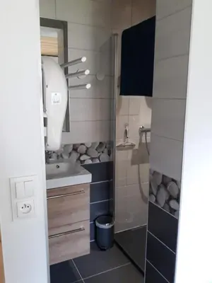 Salle de bains dans l'établissement La maison des savoyards