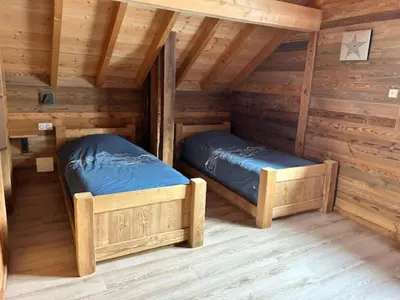 Un ou plusieurs lits dans un hébergement de l'établissement Chalet in Ventron near La Bresse Ski Area