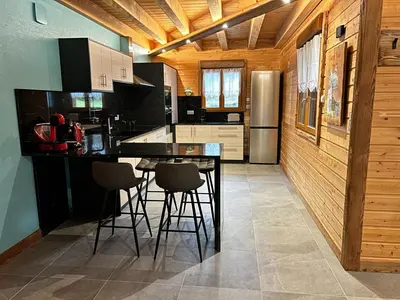 Cuisine ou kitchenette dans l'établissement Chalet in Ventron near La Bresse Ski Area