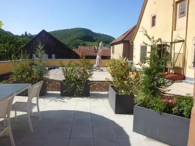 Vue générale sur la montagne ou vue sur la montagne depuis l'appartement