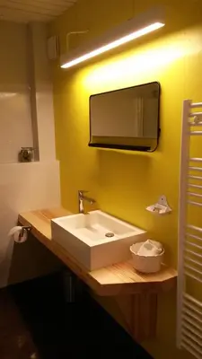 Salle de bains dans l'établissement Hostellerie Les Bagenelles