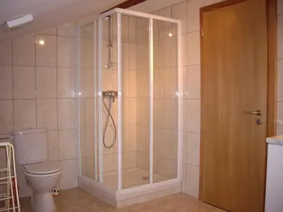 Salle de bains dans l'établissement Gîte du Frankenbourg