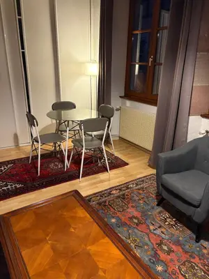 Coin salon dans l'établissement Appartement authentique centre historique