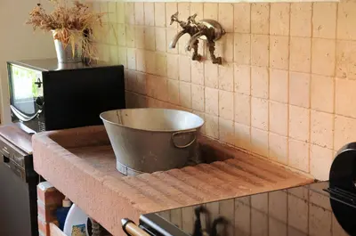 Cuisine ou kitchenette dans l'établissement Gîte Fahrer-Ackermann