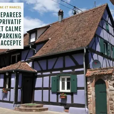 Gîte Marcel et Marianne jardin et parking privatifs