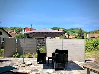 Vue générale sur la montagne ou vue sur la montagne depuis l'appartement