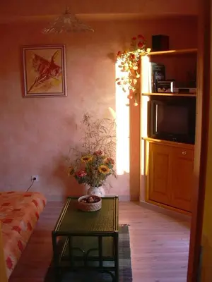 Télévision ou salle de divertissement dans l'établissement Vignoble