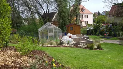 Jardin de l'établissement Gite des Merles