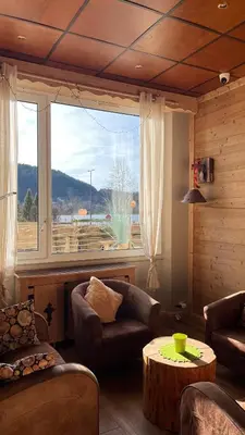 Vue générale sur la montagne ou vue sur la montagne depuis l'hôtel