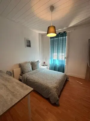 Un ou plusieurs lits dans un hébergement de l'établissement Le Cocon - 3 pièces Mulhouse Gare/Centre