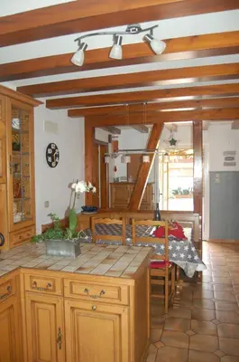 Cuisine ou kitchenette dans l'établissement Le gîte à l'ombre du tilleul