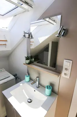 Salle de bains dans l'établissement Le Belvosgien