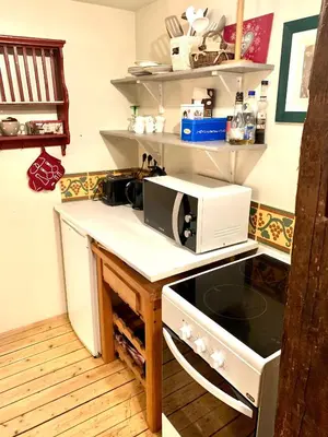 Cuisine ou kitchenette dans l'établissement Gite 