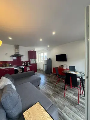 Télévision ou salle de divertissement dans l'établissement LA TERRASSE SELESTADIENNE
