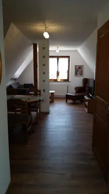 Coin salon dans l'établissement Urlaub im Elsass