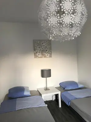 Un ou plusieurs lits dans un hébergement de l'établissement Studio 5 Near Basel Airport