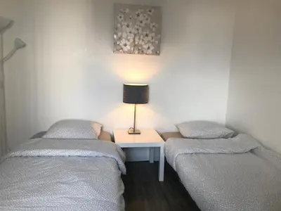 Un ou plusieurs lits dans un hébergement de l'établissement Studio 5 Near Basel Airport