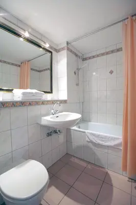 Salle de bains dans l'établissement Hôtel Restaurant Au Relais D'Alsace