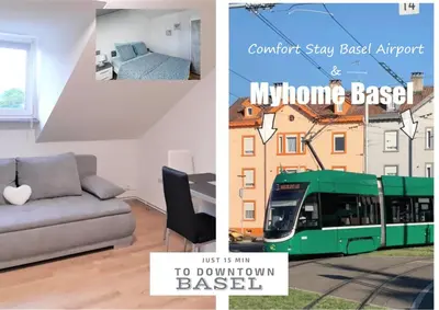 Coin salon dans l'établissement MyHome Basel 3A46