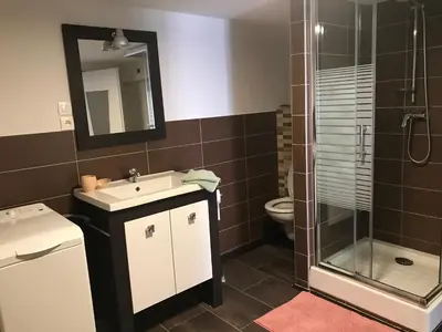 Salle de bains dans l'établissement Carpe Diem - cote-montagnes