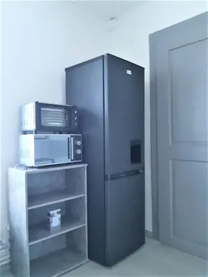 Cuisine ou kitchenette dans l'établissement Comfort Stay Basel Airport 1A46