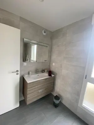 Salle de bains dans l'établissement Appartement Orchidées proche centre Ville