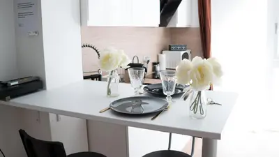 Cuisine ou kitchenette dans l'établissement LITTLE MAMA including free parking at 100 meters