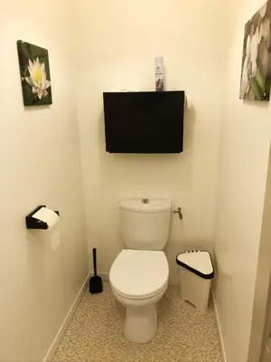 Salle de bains dans l'établissement Le TRICOTIN gîte 2-4 personnes