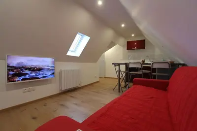 Télévision ou salle de divertissement dans l'établissement Chambre chez l'habitant - L Écureuil - Cœur de Riquewihr - 2 personnes