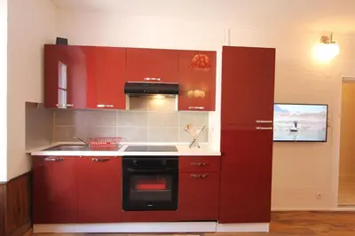Cuisine ou kitchenette dans l'établissement Gîte L Écrin - Cœur de Riquewihr - 4 personnes