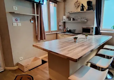 Cuisine ou kitchenette dans l'établissement La Maison Alsacienne