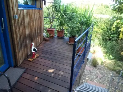 Balcon ou terrasse dans l'établissement A l Ombre des Catalpas