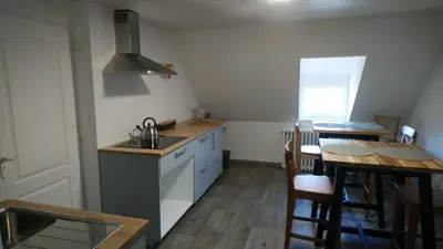 Cuisine ou kitchenette dans l'établissement RESTAURANT hébergement 