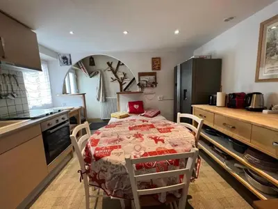 Cuisine ou kitchenette dans l'établissement Appartement confortable à Gérardmer 40 m² proximité pistes