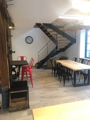 Coin salon dans l'établissement Gîte du Fronzell