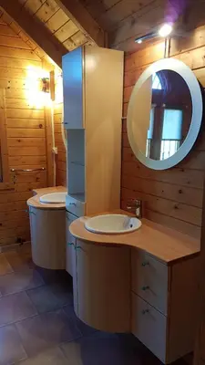 Salle de bains dans l'établissement Domaine de Chalétang